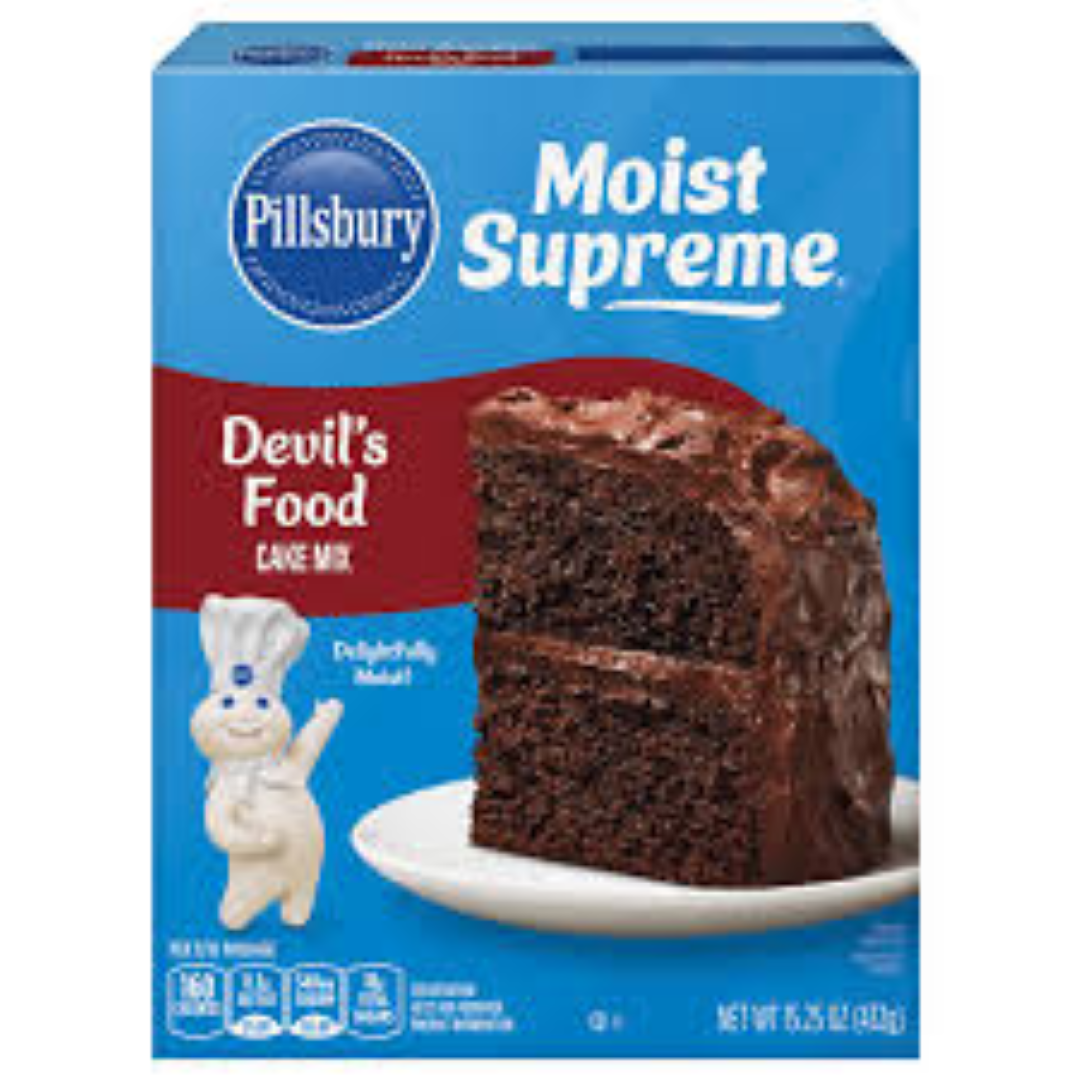 PILLSBURY CAKE MIX DEVILS FOOD 432G